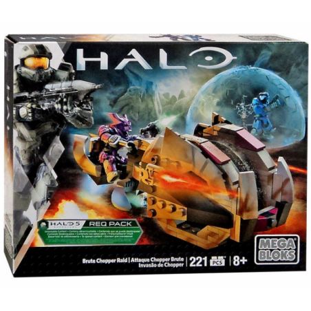 MEGA BLOKS DPJ91 non  MÁY BAY TRỰC THĂNG ĐỘT KÍCH GHOSTFACE bộ đồ chơi xếp lắp ráp ghép mô hình Movie & Game BRUTE CHOPPER RAID Phim Và Trò Chơi 221 khối