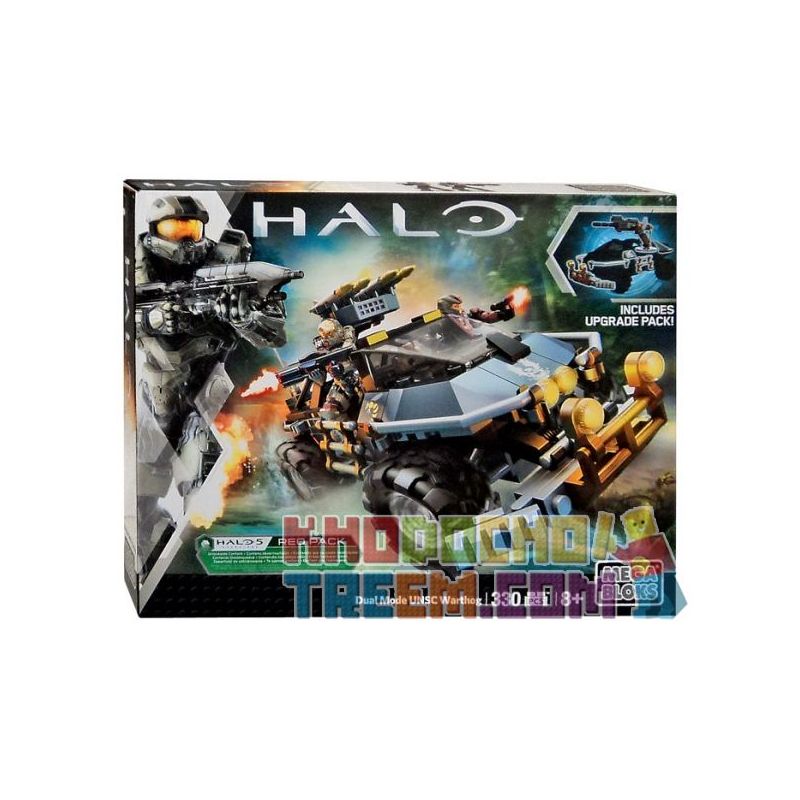 MEGA BLOKS DPJ92 non  CHẾ ĐỘ HAI NGƯỜI CHƠI UNSC WARTHOG bộ đồ chơi xếp lắp ráp ghép mô hình Movie & Game DUAL MODE UNSC WARTHOG Phim Và Trò Chơi 330 khối