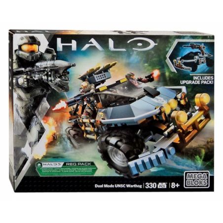 MEGA BLOKS DPJ92 non  CHẾ ĐỘ HAI NGƯỜI CHƠI UNSC WARTHOG bộ đồ chơi xếp lắp ráp ghép mô hình Movie & Game DUAL MODE UNSC WARTHOG Phim Và Trò Chơi 330 khối