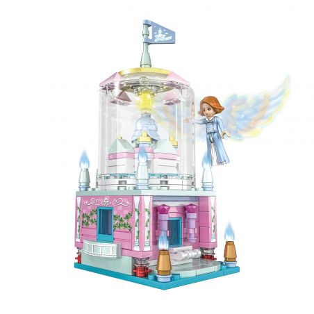 CAYI 1115 non  LÂU ĐÀI KONIA SKY. bộ đồ chơi xếp lắp ráp ghép mô hình Princess Diary PRINCESS DIARY KONYA SKY CASTLE Nhật Ký Công Chúa 216 khối