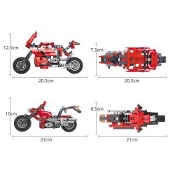 COGO 15809 non  MÔ TÔ TỐC ĐỘ bộ đồ chơi xếp lắp ráp ghép mô hình  TECH-STORM Kỹ Thuật Công Nghệ Cao Mô Hình Phương Tiện 300 khối
