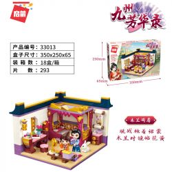 Enlighten 33013 Qman 33013 non  MAGNOLIA. bộ đồ chơi xếp lắp ráp ghép mô hình Fairy Swordplay Tiên Kiếm Hiệp 293 khối