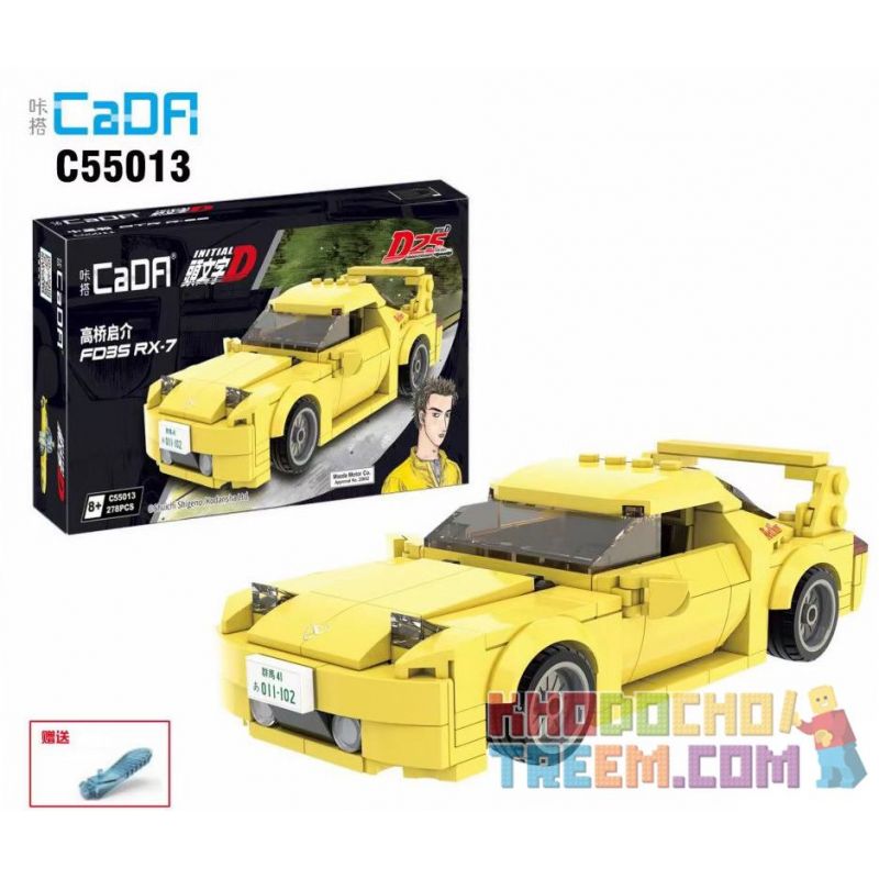 DOUBLEE CADA C55013 55013 non  CẦU CAO SAHAS FD3S RX-7 bộ đồ chơi xếp lắp ráp ghép mô hình Creator MAZDA FD3S RX-7 Sáng Tạo 278 khối