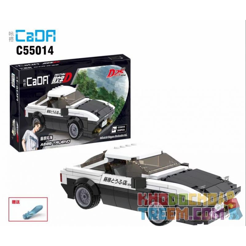 DOUBLEE CADA C55014 55014 non  CỬA HÀNG ĐẬU PHỤ FUJIWARA TOYOTA AE86 bộ đồ chơi xếp lắp ráp ghép mô hình Creator Sáng Tạo 280 khối