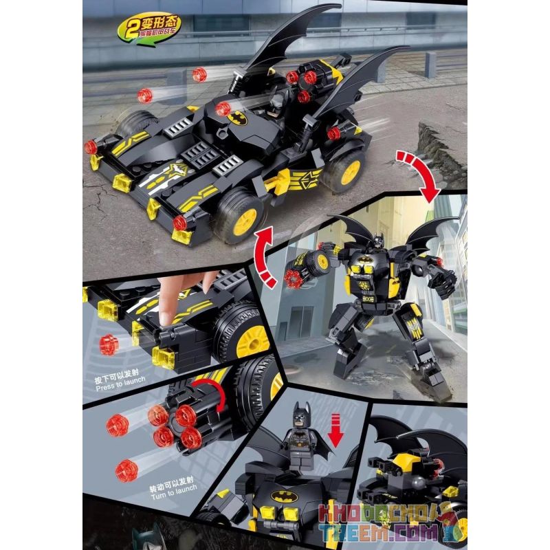 PRCK 64086 non  BATTRAH. bộ đồ chơi xếp lắp ráp ghép mô hình Super Heroes Siêu Nhân Anh Hùng 368 khối