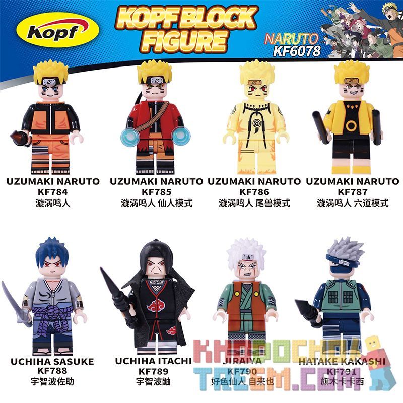 KOPF KF784 KF785 KF786 KF787 KF788 KF790 KF791 KF6078 6078 KF789 non  NARUTO. bộ đồ chơi xếp lắp ráp ghép mô hình Movie & Game Phim Và Trò Chơi