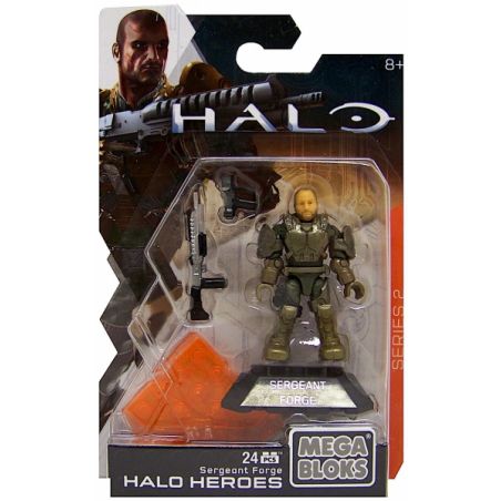 MEGA BLOKS DPJ77 non  TRUNG SĨ FERGIE bộ đồ chơi xếp lắp ráp ghép mô hình Computer Games SERGEANT FORGE Trò Chơi 24 khối