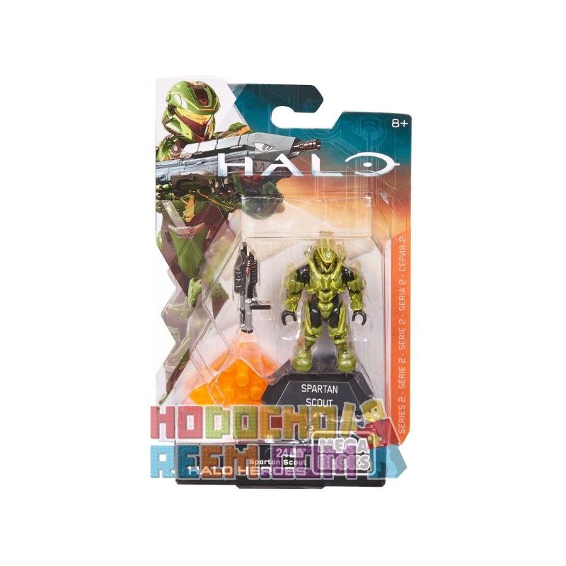 MEGA BLOKS DPJ80 non  HƯỚNG ĐẠO SINH SPARTAN bộ đồ chơi xếp lắp ráp ghép mô hình Computer Games SPARTAN SCOUT Trò Chơi 24 khối