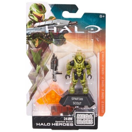 MEGA BLOKS DPJ80 non  HƯỚNG ĐẠO SINH SPARTAN bộ đồ chơi xếp lắp ráp ghép mô hình Computer Games SPARTAN SCOUT Trò Chơi 24 khối