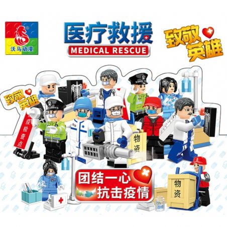 WOMA C0630 0630 non  CỨU HỘ Y TẾ bộ đồ chơi xếp lắp ráp ghép mô hình City MEDICAL RESCUE Thành Phố