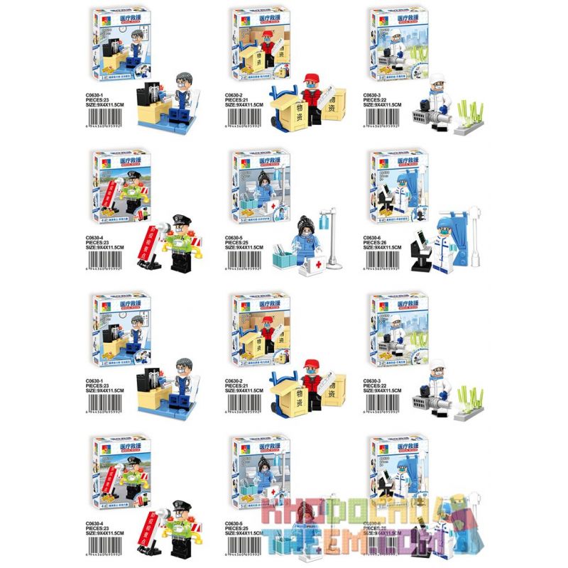 WOMA C0630 0630 non  CỨU HỘ Y TẾ bộ đồ chơi xếp lắp ráp ghép mô hình City MEDICAL RESCUE Thành Phố