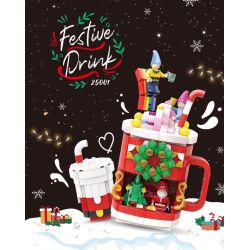 PANTASY 25001 non  ĐỒ UỐNG ĐẶC BIỆT GIÁNG SINH HUYỀN ẢO bộ đồ chơi xếp lắp ráp ghép mô hình Miscellaneous CHIRSTMAN PRESENT FESTIVE DRINK Lung Tung 562 khối