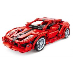 TAKUKI T5001 5001 non  FERRARI 488 LÙI LẠI bộ đồ chơi xếp lắp ráp ghép mô hình  SPACE EXPLANATION Kỹ Thuật Công Nghệ Cao Mô Hình Phương Tiện 612 khối