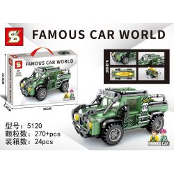 SEMBO 607335 SHENG YUAN SY 5120 non  KỲ NGHỈ XANH LỖI bộ đồ chơi xếp lắp ráp ghép mô hình Racers FAMOUS CAR WORLD Đua Tốc Độ 270 khối