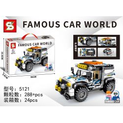 SEMBO 607336 SHENG YUAN SY 5121 non  KỲ NGHỈ TRẮNG LỖI bộ đồ chơi xếp lắp ráp ghép mô hình Racers FAMOUS CAR WORLD Đua Tốc Độ 288 khối