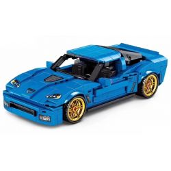 SHENG YUAN SY 8306 non  XE KÉO LÙI CORVETTE Z06 bộ đồ chơi xếp lắp ráp ghép mô hình  CHEVROLET Z06 Kỹ Thuật Công Nghệ Cao Mô Hình Phương Tiện 668 khối