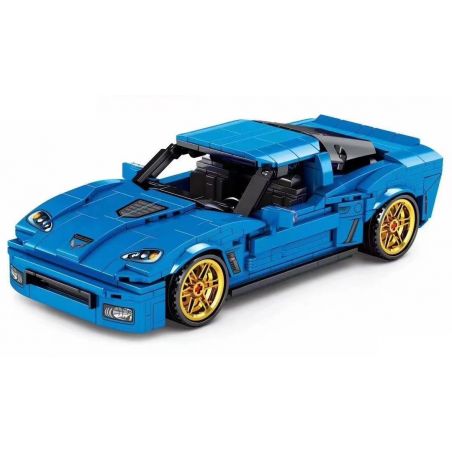 SHENG YUAN SY 8306 non  XE KÉO LÙI CORVETTE Z06 bộ đồ chơi xếp lắp ráp ghép mô hình  CHEVROLET Z06 Kỹ Thuật Công Nghệ Cao Mô Hình Phương Tiện 668 khối