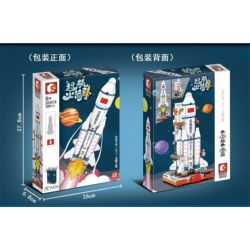 SEMBO 203015 non  TÊN LỬA TÀU SÂN BAY DÀI NGÀY 7 THÁNG 3 bộ đồ chơi xếp lắp ráp ghép mô hình Military Army CZ-7 Quân Sự Bộ Đội 382 khối