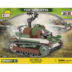 COBI 2383 non  TKS BỂ NHỎ bộ đồ chơi xếp lắp ráp ghép mô hình Military Army TKS TANKETTE Quân Sự Bộ Đội 250 khối