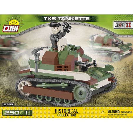 COBI 2383 non  TKS BỂ NHỎ bộ đồ chơi xếp lắp ráp ghép mô hình Military Army TKS TANKETTE Quân Sự Bộ Đội 250 khối