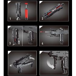 MouldKing 14006 Mould King 14006 non  SÚNG TIỂU LIÊN WOODS bộ đồ chơi xếp lắp ráp ghép mô hình  MINI UZI Kỹ Thuật Công Nghệ Cao Mô Hình Phương Tiện 796 khối