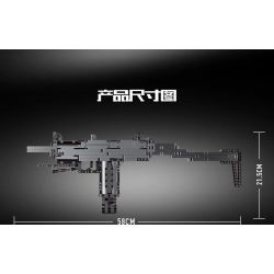 MouldKing 14006 Mould King 14006 non  SÚNG TIỂU LIÊN WOODS bộ đồ chơi xếp lắp ráp ghép mô hình  MINI UZI Kỹ Thuật Công Nghệ Cao Mô Hình Phương Tiện 796 khối