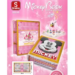 SNAKE 32110 non  SÁCH MICKEY bộ đồ chơi xếp lắp ráp ghép mô hình Mickey Mouse MICKEY BOOK Chuột Mickey 2630 khối