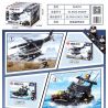 ZHEGAO QL0251 0251 non  XE CHIẾN ĐẤU BỌC THÉP SWAT 4 LOẠI TÍCH HỢP TRỰC THĂNG TÀU CAO TỐC SUV Ô TÔ bộ đồ chơi xếp lắp ráp ghép mô hình City SWAT-ELITE Thành Phố 906 khối