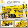 ZHEGAO QL0238 0238 non  CẦN TRỤC KỸ THUẬT bộ đồ chơi xếp lắp ráp ghép mô hình City ENGINEERING Thành Phố 808 khối