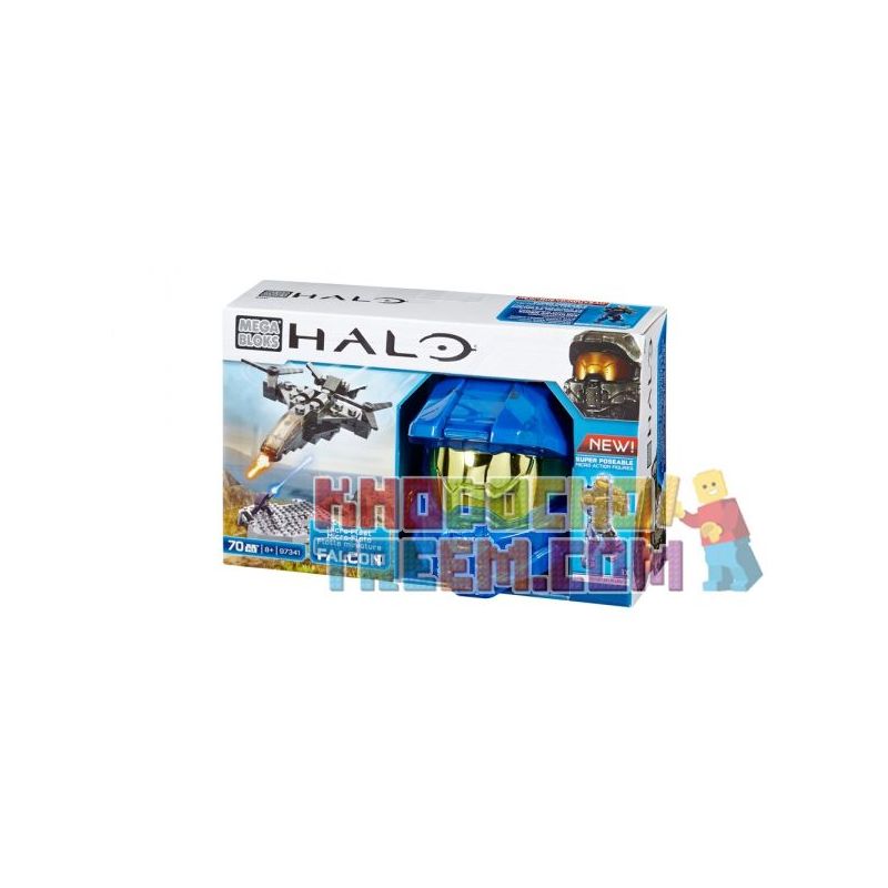 MEGA BLOKS 97341 non  CHIM ƯNG CHINH PHỤC bộ đồ chơi xếp lắp ráp ghép mô hình Computer Games MICRO-FLEET FALCON CONQUEST Trò Chơi 70 khối