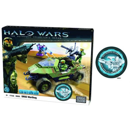 MEGA BLOKS 96805U non  UNSC WARTHOG PHIÊN BẢN GIỚI HẠN bộ đồ chơi xếp lắp ráp ghép mô hình Movie & Game UNSC WARTHOG LIMITED EDITION Phim Và Trò Chơi 174 khối