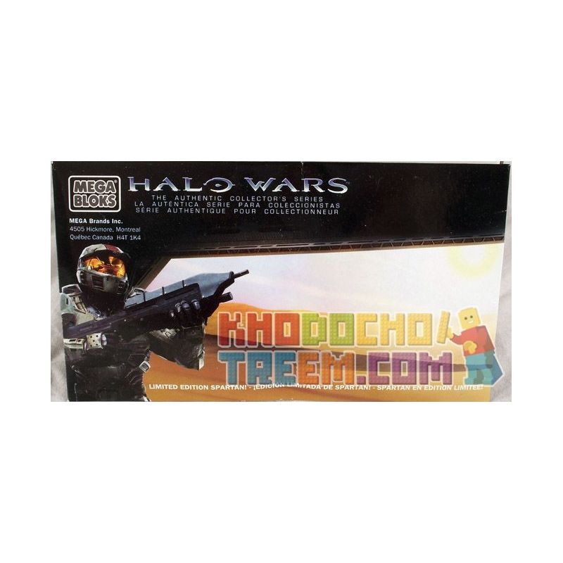 MEGA BLOKS 99035 non  PHIÊN BẢN GIỚI HẠN CYAN SPARTAN bộ đồ chơi xếp lắp ráp ghép mô hình Movie & Game TEAL SPARTAN LIMITED EDITION Phim Và Trò Chơi 3 khối