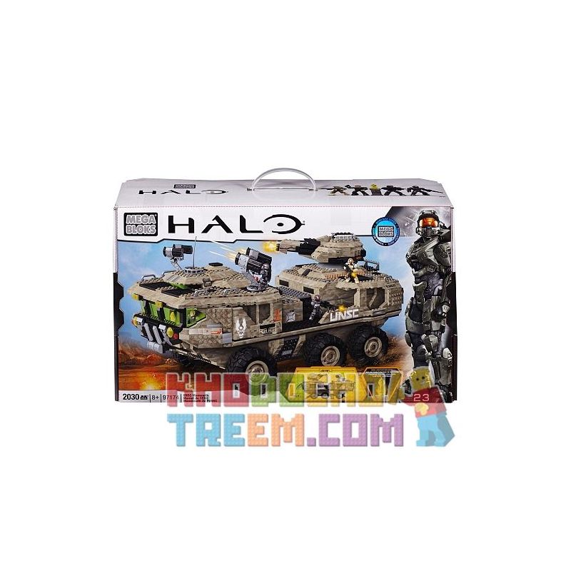 MEGA BLOKS 97174 non  VOI MA MÚT UNSC bộ đồ chơi xếp lắp ráp ghép mô hình Computer Games UNSC MAMMOTH Trò Chơi 2030 khối
