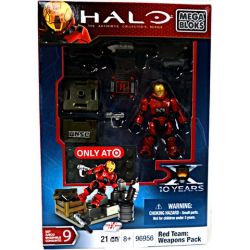 MEGA BLOKS 96956 non  GÓI VŨ KHÍ ĐỘI ĐỎ bộ đồ chơi xếp lắp ráp ghép mô hình Computer Games RED TEAM WEAPON PACK Trò Chơi 21 khối