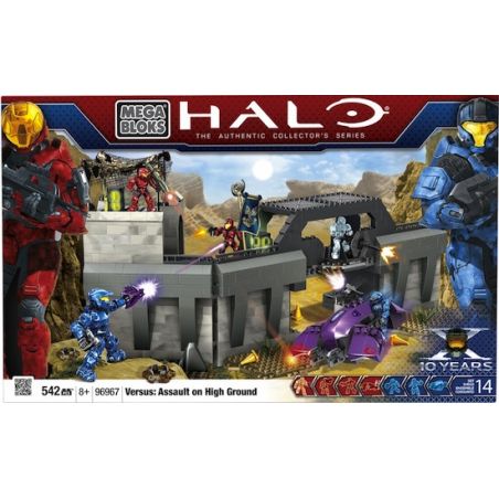 MEGA BLOKS 96967 non  RAIDLAND RAID. bộ đồ chơi xếp lắp ráp ghép mô hình Computer Games VERSUS ASSAULT ON HIGH GROUND Trò Chơi 542 khối