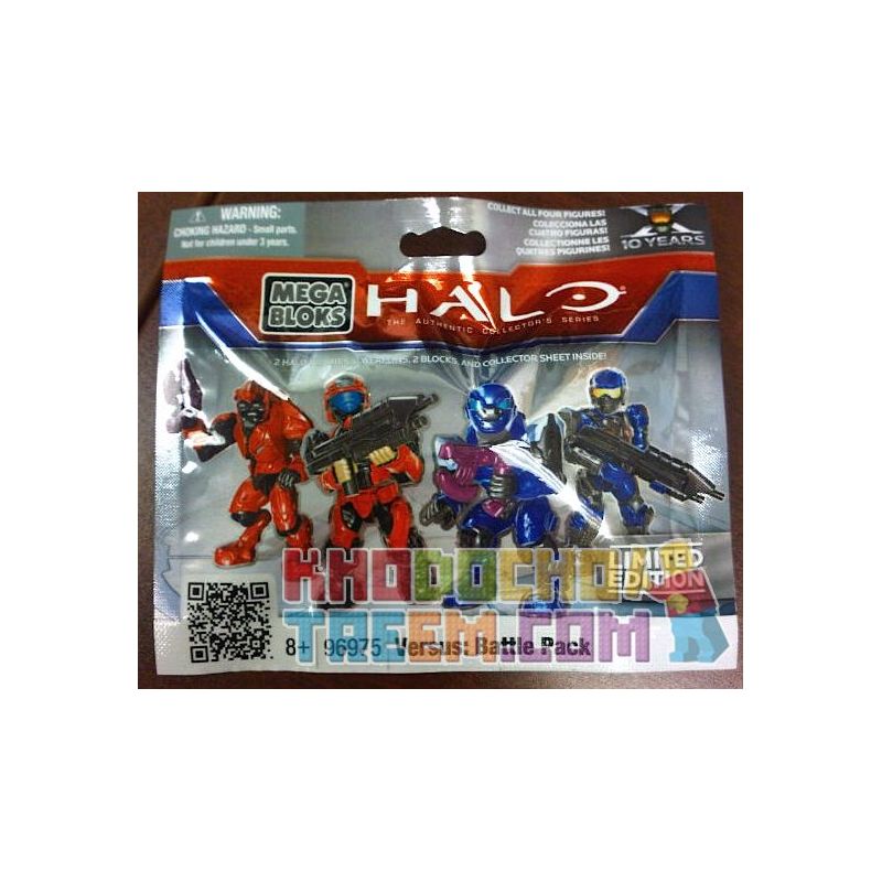 MEGA BLOKS 96975 non  GÓI CHIẾN ĐẤU bộ đồ chơi xếp lắp ráp ghép mô hình Computer Games VERSUS BATTLE PACK Trò Chơi 4 khối