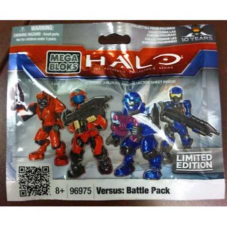 MEGA BLOKS 96975 non  GÓI CHIẾN ĐẤU bộ đồ chơi xếp lắp ráp ghép mô hình Computer Games VERSUS BATTLE PACK Trò Chơi 4 khối