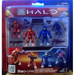 MEGA BLOKS 97065 non  ĐƠN VỊ CHIẾN ĐẤU SNOWBOUND bộ đồ chơi xếp lắp ráp ghép mô hình Computer Games VERSUS SNOWBOUND COMBAT UNIT Trò Chơi 36 khối