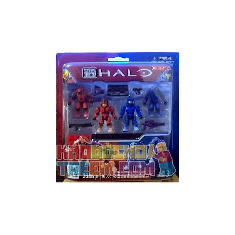 MEGA BLOKS 97065 non  ĐƠN VỊ CHIẾN ĐẤU SNOWBOUND bộ đồ chơi xếp lắp ráp ghép mô hình Computer Games VERSUS SNOWBOUND COMBAT UNIT Trò Chơi 36 khối