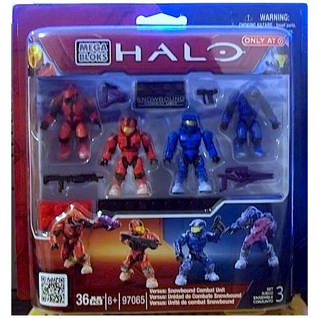 MEGA BLOKS 97065 non  ĐƠN VỊ CHIẾN ĐẤU SNOWBOUND bộ đồ chơi xếp lắp ráp ghép mô hình Computer Games VERSUS SNOWBOUND COMBAT UNIT Trò Chơi 36 khối
