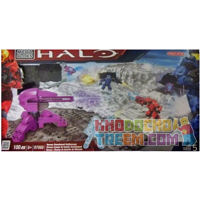 MEGA BLOKS 97068 non  DI TÍCH CHIẾN TRANH SNOWBOUND bộ đồ chơi xếp lắp ráp ghép mô hình Computer Games VERSUS SNOWBOUND BATTLESCAPE Trò Chơi 100 khối