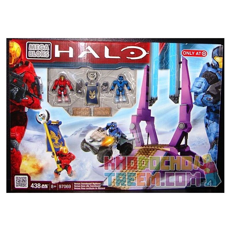 MEGA BLOKS 97069 non  SNOWBOUND HIGHBASE. bộ đồ chơi xếp lắp ráp ghép mô hình Computer Games VERSUS SNOWBOUND HIGHBASE Trò Chơi 438 khối