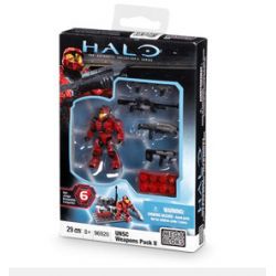 MEGA BLOKS 96920 non  UNSC GÓI VŨ KHÍ 2 (MÀU ĐỎ) bộ đồ chơi xếp lắp ráp ghép mô hình Computer Games UNSC WEAPONS PACK 2(RED) Trò Chơi 29 khối