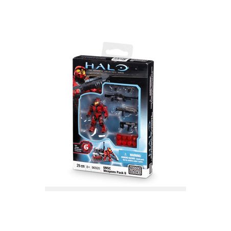 MEGA BLOKS 96920 non  UNSC GÓI VŨ KHÍ 2 (MÀU ĐỎ) bộ đồ chơi xếp lắp ráp ghép mô hình Computer Games UNSC WEAPONS PACK 2(RED) Trò Chơi 29 khối