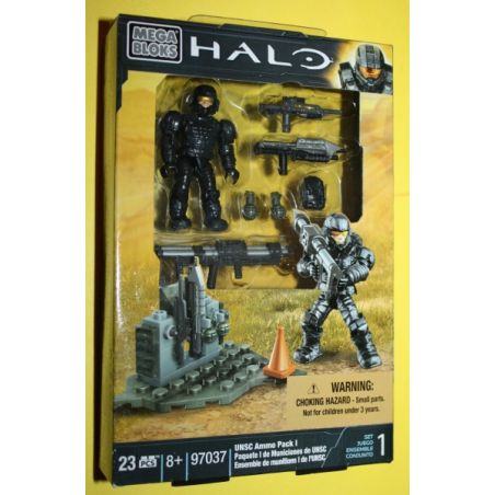 MEGA BLOKS 97037 non  UNSC GÓI ĐẠN I bộ đồ chơi xếp lắp ráp ghép mô hình Computer Games UNSC AMMO PACK I Trò Chơi 23 khối