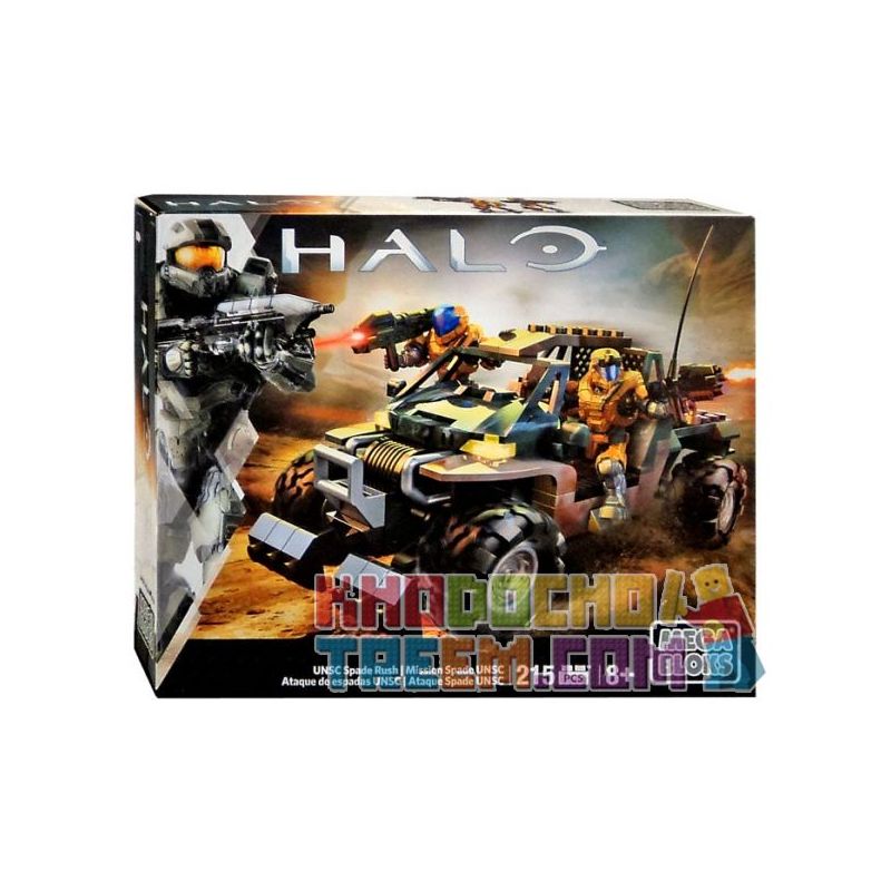 MEGA BLOKS DPW93 non  UNSC SPADE VỘI VÀNG bộ đồ chơi xếp lắp ráp ghép mô hình Computer Games UNSC SPADE RUSH Trò Chơi 215 khối