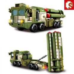 SEMBO 105595 non  TÊN LỬA PHÒNG KHÔNG TẦM XA HONGQI-9 TRUNG bộ đồ chơi xếp lắp ráp ghép mô hình Military Army HQ-9 ANTI-AIRCRAFT MISSILES SYSTEM Quân Sự Bộ Đội 420 khối