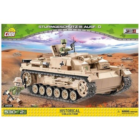 COBI CHARACTER BUILDING 2529 COBI-2529 COBI2529 non  SÚNG TẤN CÔNG SỐ 3 KIỂU D bộ đồ chơi xếp lắp ráp ghép mô hình Military Army STURMGESCHÜTZ III AUSF. D Quân Sự Bộ Đội 530 khối