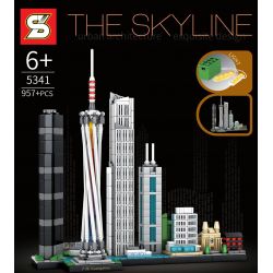 SHENG YUAN SY 5341 non  QUẢNG CHÂU bộ đồ chơi xếp lắp ráp ghép mô hình Architecture THE SKYLINE Công Trình Kiến Trúc 957 khối