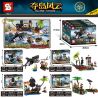 SHENG YUAN SY 1543A 1543B 1543C 1543D non  4 LOẠI CÁ MẬP THỐI Ở BIỂN SÂU bộ đồ chơi xếp lắp ráp ghép mô hình Pirates Of The Caribbean ISLAND STORM Cướp Biển Vùng Caribe 961 khối